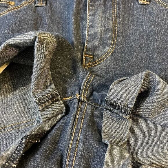 Forever 21 Blue Dark Wash Denim Short Shorts cuffed Cotton Blend Stretchy 27 - Picture 8 of 9